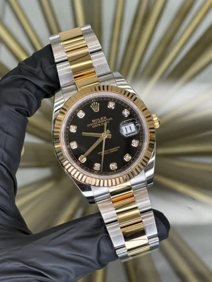 Rolex Datejust 41 Black Diamond Dial on Oyster 126333 2025 Complete