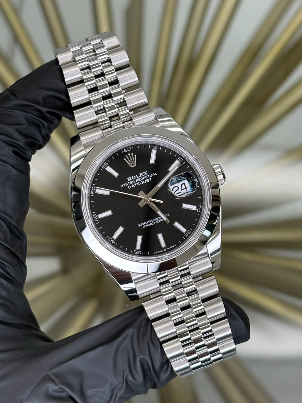 Rolex Datejust 41 Black Index Dial on Jubilee 126300 2026 Complete Rolex Datejust 41 Black Index Dial on Jubilee 126300 2026 Complete