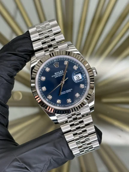 Rolex Datejust 41 Blue Diamond Dial on Jubilee 126334 2026 Complete