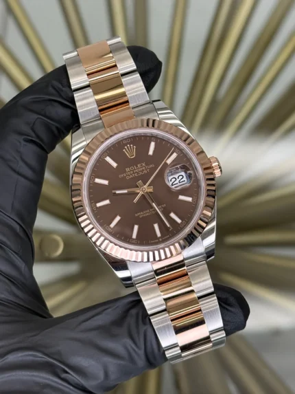 Rolex Datejust 41 Chocolate Index Dial on Oyster 126331 2021 Complete