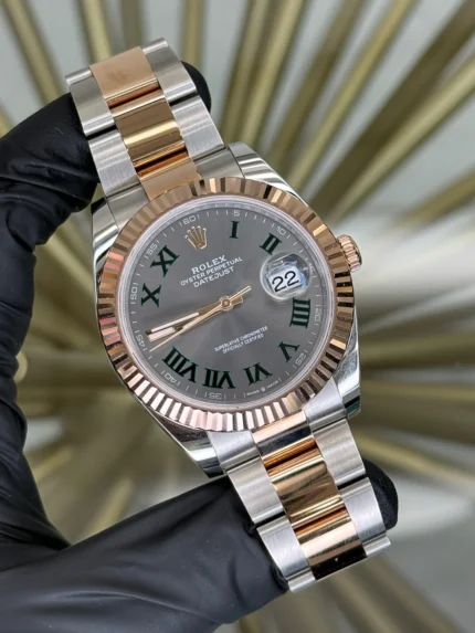 Rolex Datejust 41 Slate Gray Green Roman Dial on Oyster 126331 2023 Card