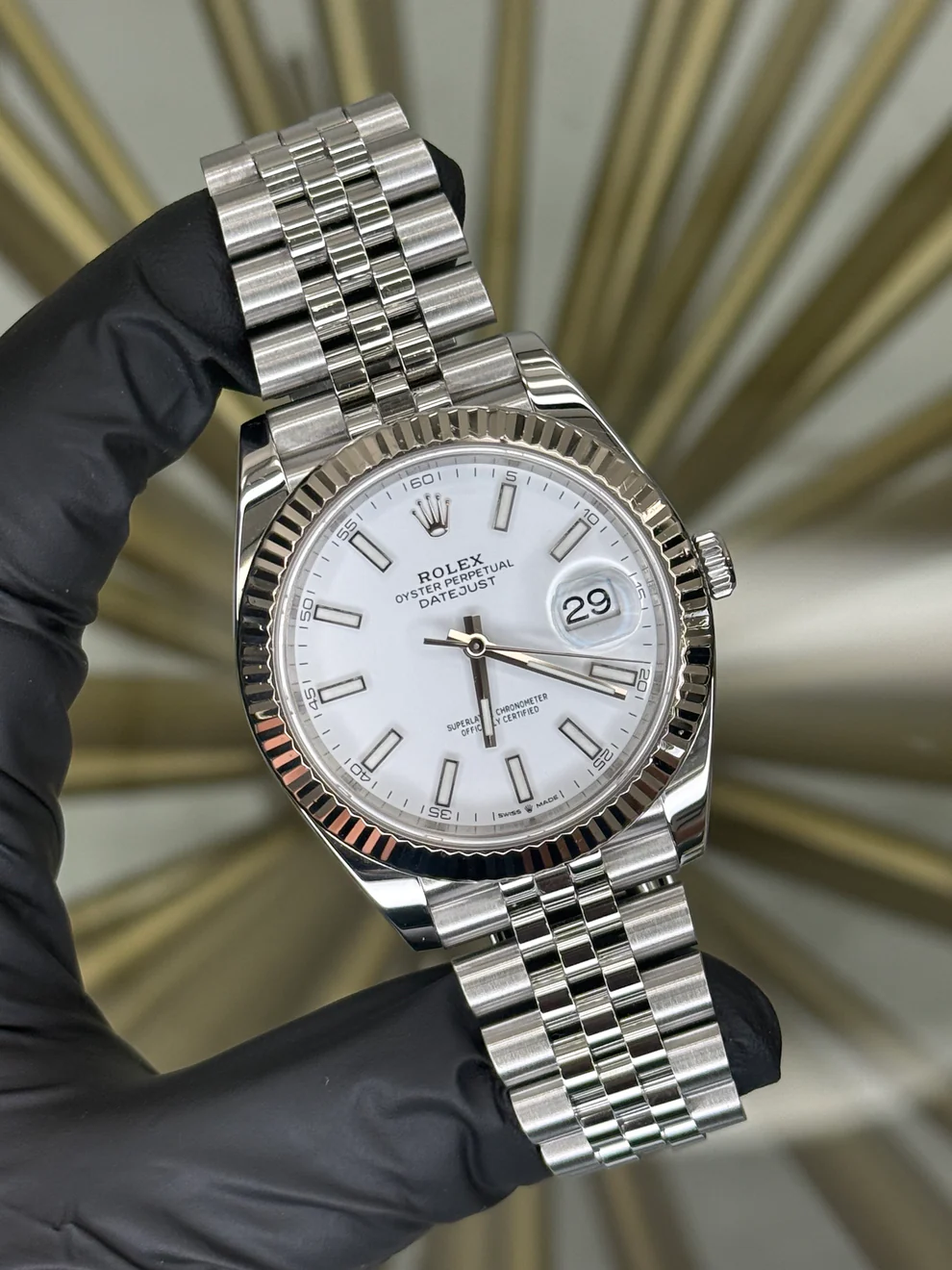 Rolex Datejust 41 White Index Dial on Jubilee 126334 Rolex Datejust 41 White Index Dial on Jubilee 126334