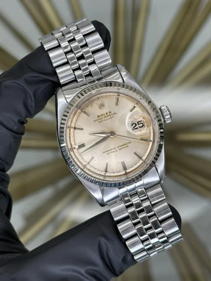 Rolex Datejust Silver Stick Dial on Jubilee 1601