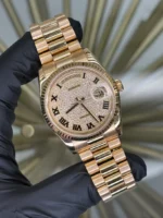Rolex Day-Date 36 Pave Dial on President 118238