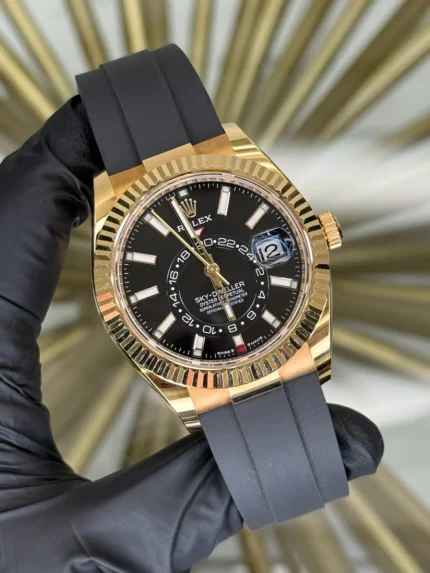 Rolex SkyDweller Black Index Dial on Oysterflex 336238 2024 Card